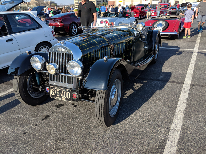 This old Morgan is beautiful. I’ve never been into cars of this era, but the plaid hood (Bonnet?) is amazing